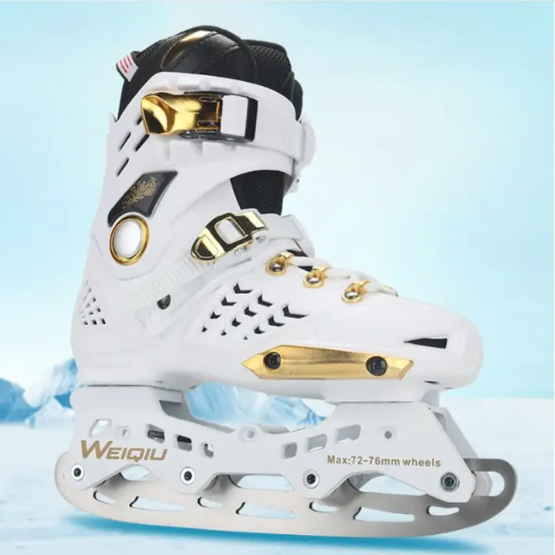 253/290mm Stainless Steel Skate Blades 1 Pair With Knife-Edge Teeth For Children Adults Durable Replacement Skating Blades