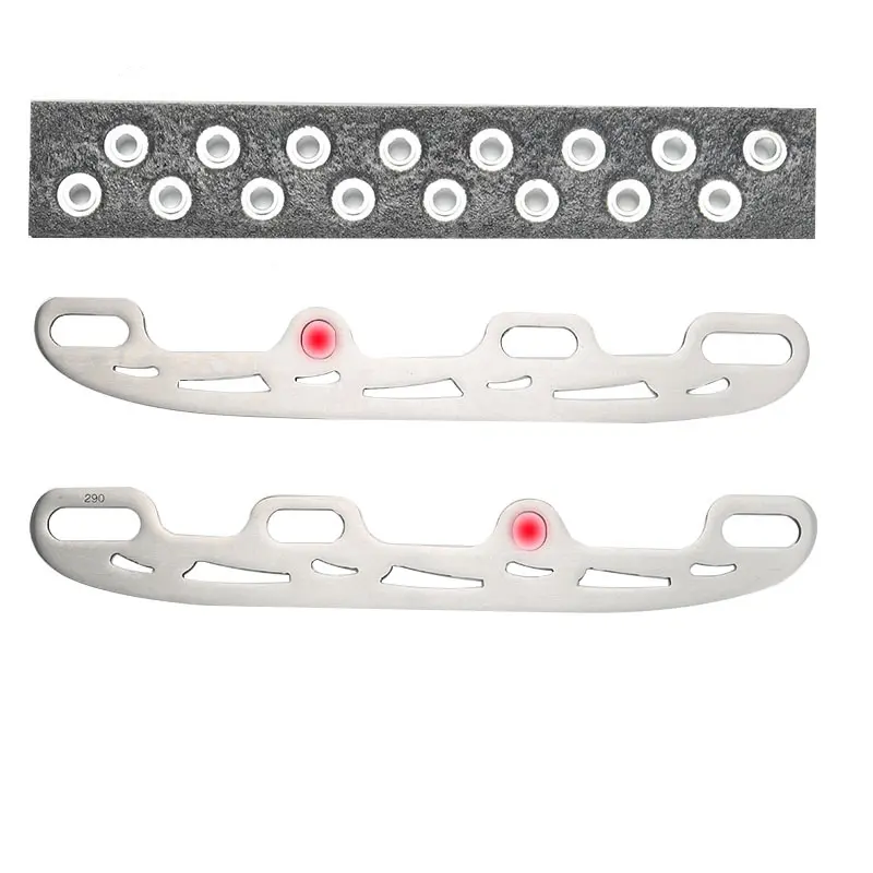 253/290mm Stainless Steel Skate Blades 1 Pair With Knife-Edge Teeth For Children Adults Durable Replacement Skating Blades