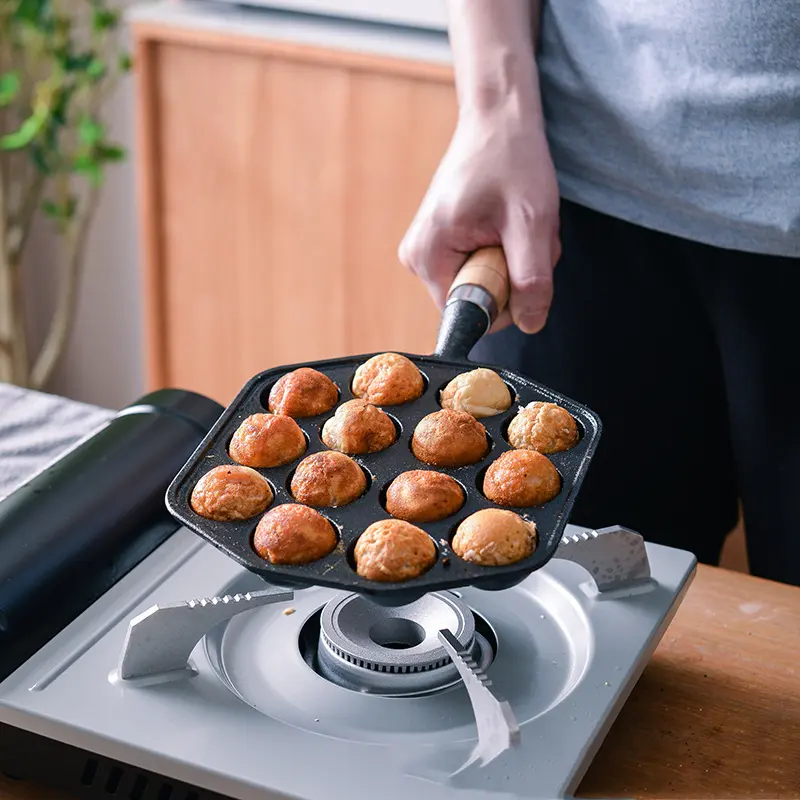 Baking Pan 14 Holes Gift Pancake Home Kitchen Professional Induction Cast Iron Gas Stove Octopus Meatball Machine Quail Egg Mold