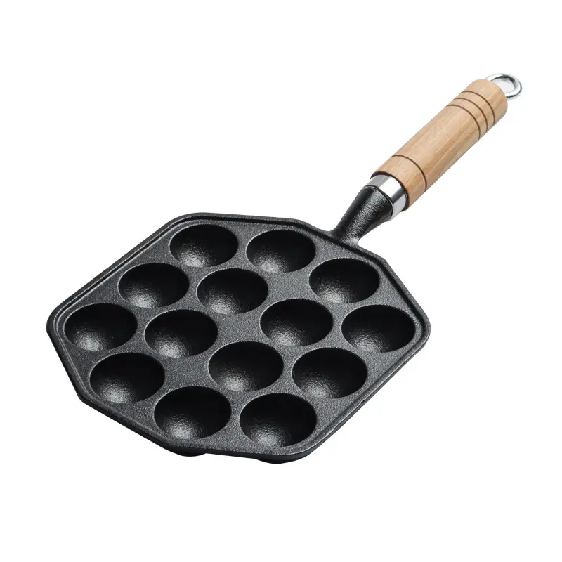Baking Pan 14 Holes Gift Pancake Home Kitchen Professional Induction Cast Iron Gas Stove Octopus Meatball Machine Quail Egg Mold