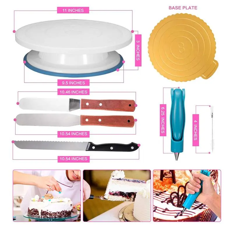 Meibum 124Pcs Pastry Nozzles Converter Cake Decorating Tip Set Stainless Icing Piping Tips Confectionery Cream Bag Baking Tools