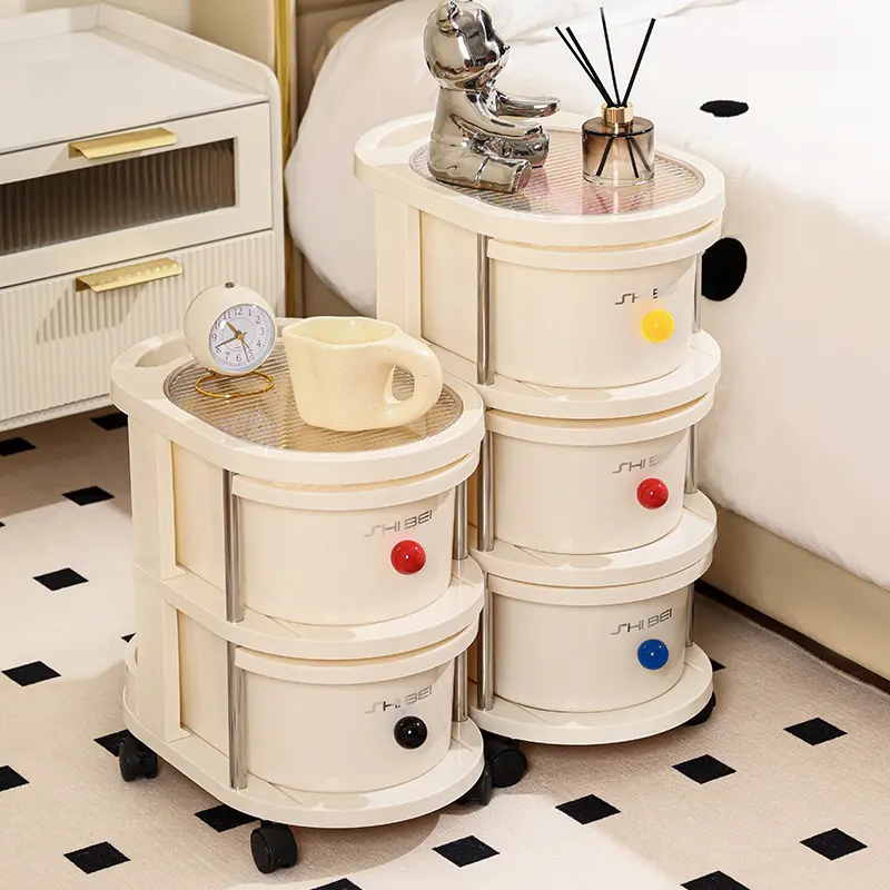 Organizer Cart Wheels Kitchens Accessories Portable Storage Cabinet Kitchen Utility Food Complete Trolley Auxiliary Household