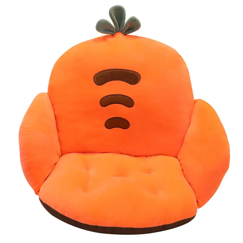 Office Chair Cushion Thickened Half Pack Seat Cartoon Throw Pillow Cushion Soft Fluffy Plush Student Butt Pad Back Cushions