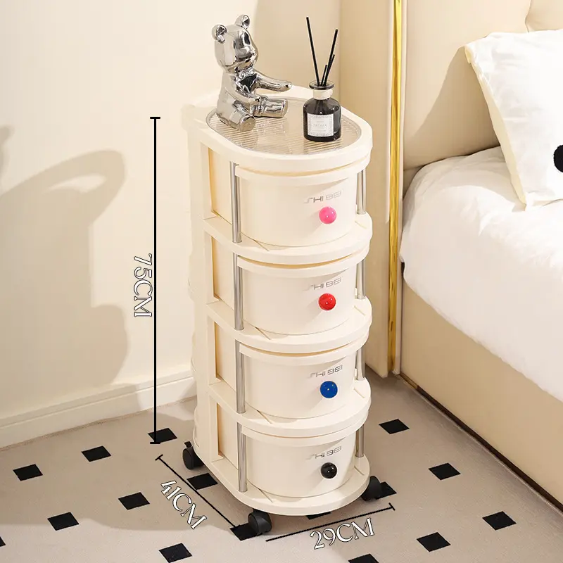 Organizer Cart Wheels Kitchens Accessories Portable Storage Cabinet Kitchen Utility Food Complete Trolley Auxiliary Household