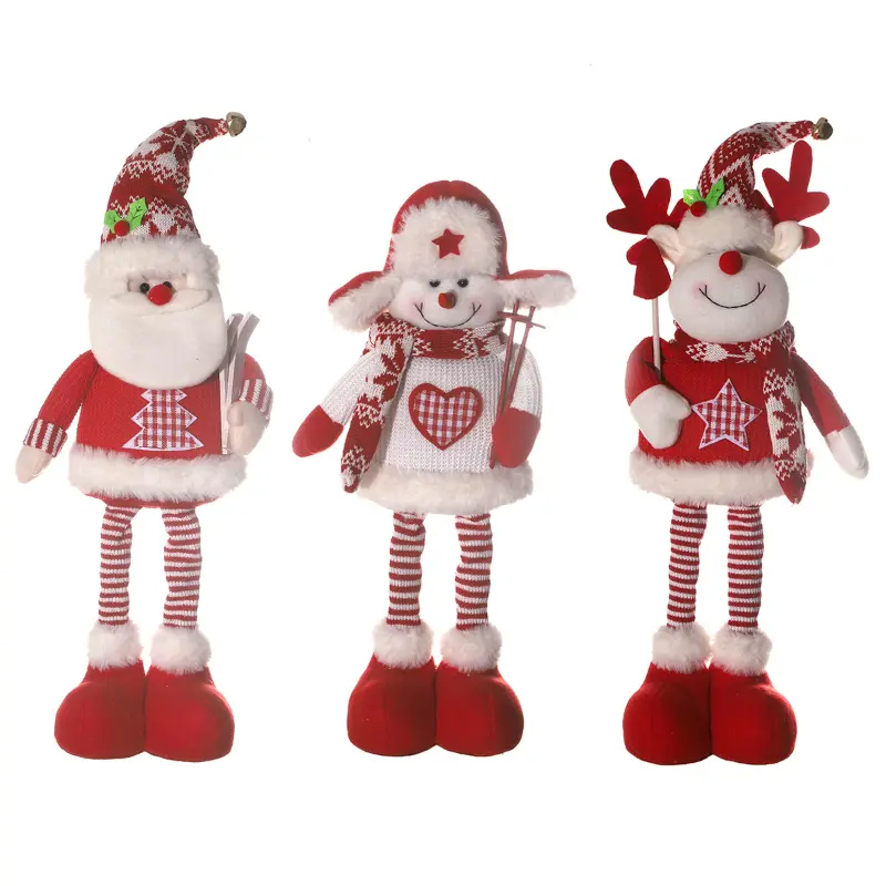 Red Christmas Boys and Girls Elf Doll Christmas Ornament New Year Gifts Christmas Table Christmas Tree Decoratio