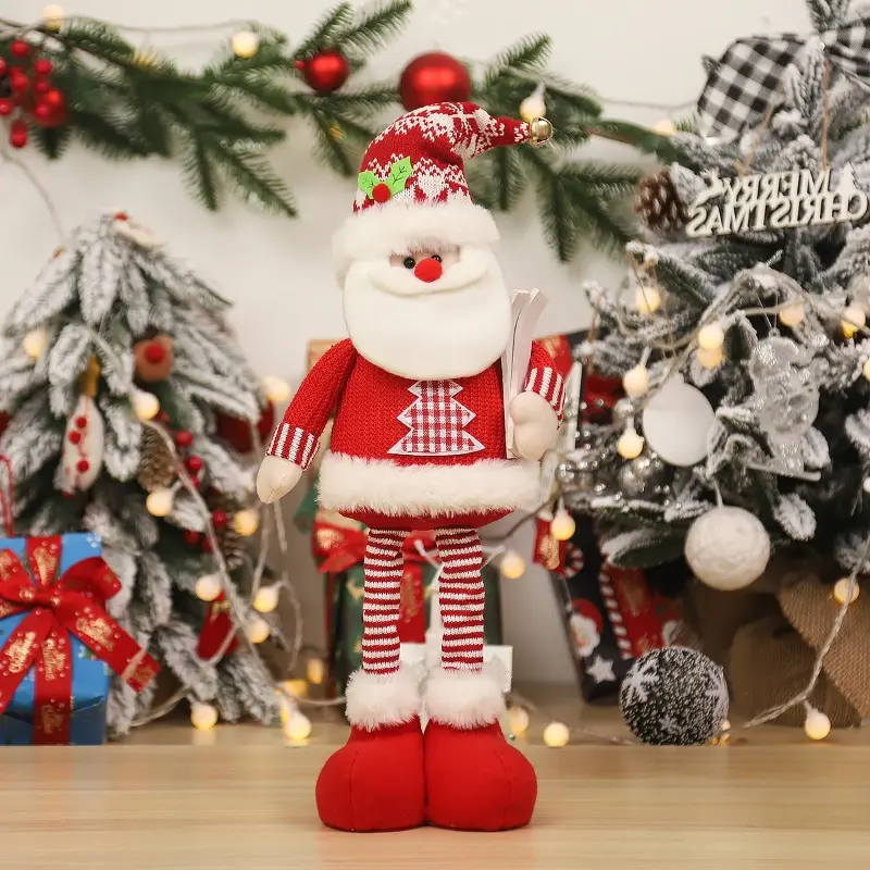Red Christmas Boys and Girls Elf Doll Christmas Ornament New Year Gifts Christmas Table Christmas Tree Decoratio
