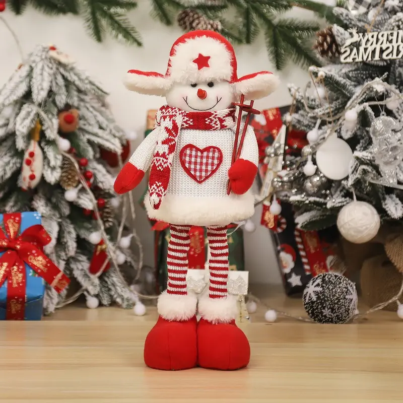 Red Christmas Boys and Girls Elf Doll Christmas Ornament New Year Gifts Christmas Table Christmas Tree Decoratio