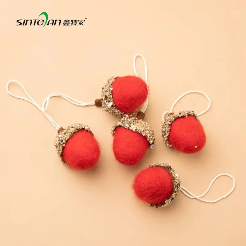 Gingerbread doll Christmas star handmade wool felt decoration baby studio shooting accessories newborn photo props
