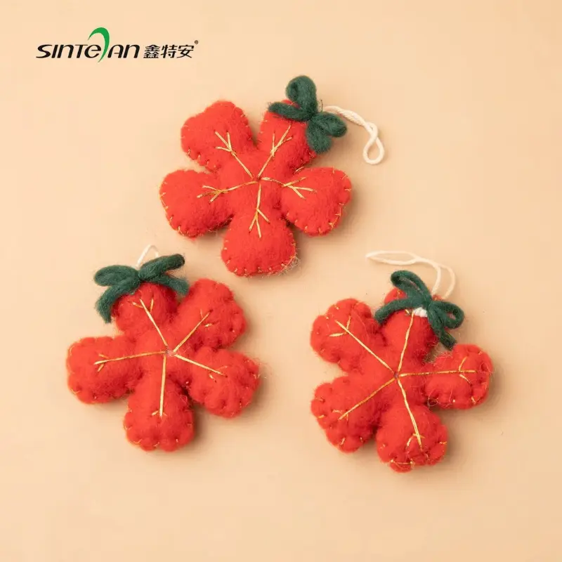 Gingerbread doll Christmas star handmade wool felt decoration baby studio shooting accessories newborn photo props
