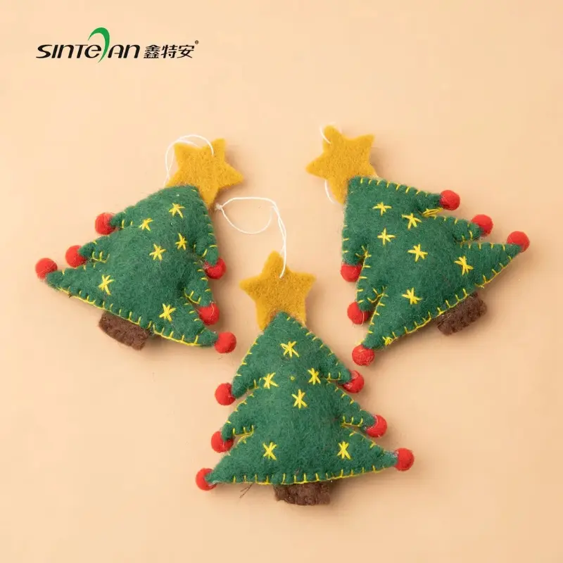 Gingerbread doll Christmas star handmade wool felt decoration baby studio shooting accessories newborn photo props