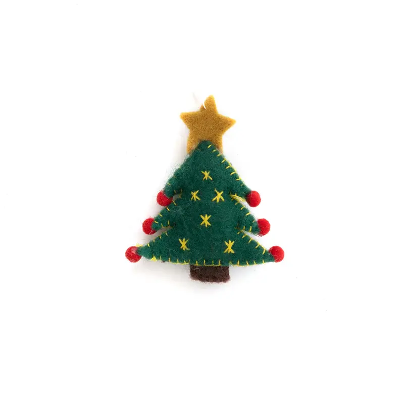 Gingerbread doll Christmas star handmade wool felt decoration baby studio shooting accessories newborn photo props