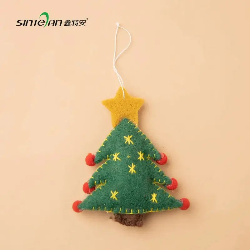 Gingerbread doll Christmas star handmade wool felt decoration baby studio shooting accessories newborn photo props