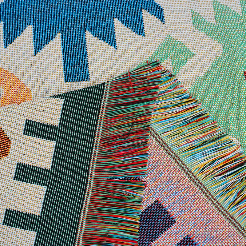 Bohemian Style Picnic Mat Camping Tablecloth Outdoor Lawn Moisture-proof Floor Mat Tent Equipment Blanket Thickened