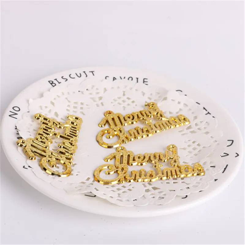10Pcs Merry Christmas Hanging Ornaments Christmas Tree Ornaments Mini Wooden Letter Crafts DIY Home Decoration