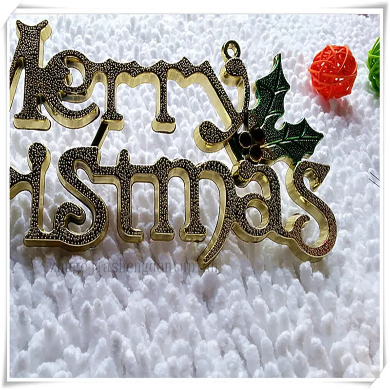 10Pcs Merry Christmas Hanging Ornaments Christmas Tree Ornaments Mini Wooden Letter Crafts DIY Home Decoration