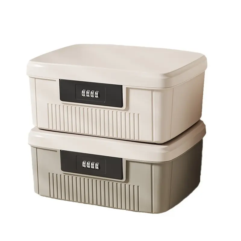 Portable Four Digit Password Lock Safe Box Household Cash Jewelry Privacy Security Storage Box Passport Medicine Organizer Box