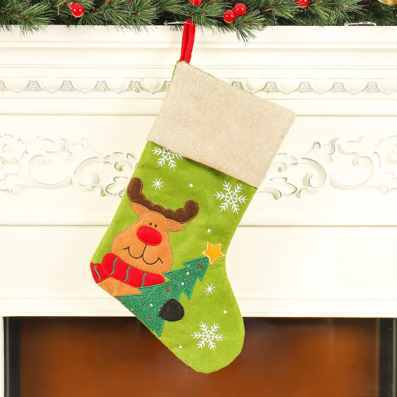 New Christmas Socks Decorative Socks Gift Bag Christmas Tree Hanger Christmas Decoration Gift Christmas Pendant