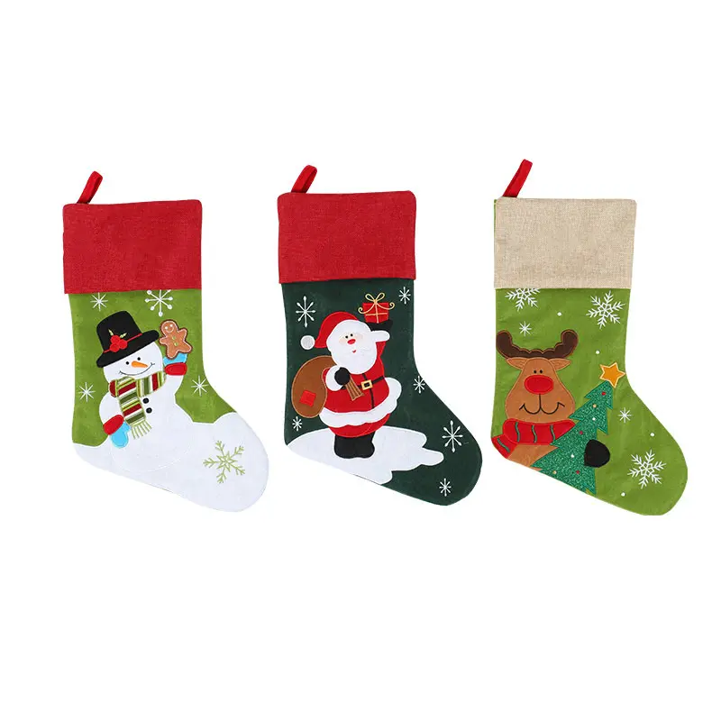 New Christmas Socks Decorative Socks Gift Bag Christmas Tree Hanger Christmas Decoration Gift Christmas Pendant