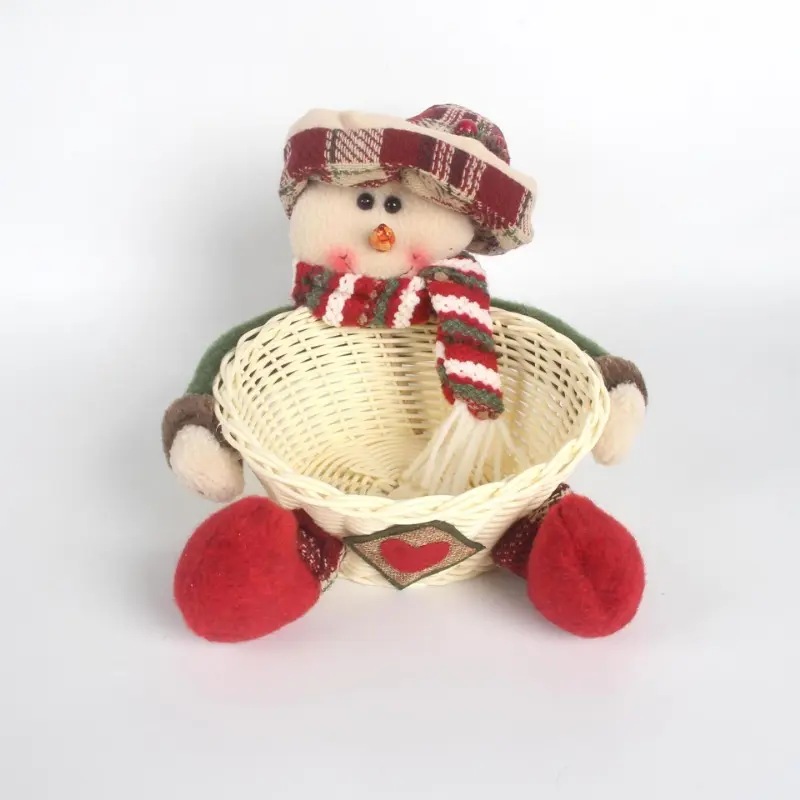 Christmas Candy Basket Decoration Christmas Desktop Decoration Children's Candy Fruit Basket Wholesale Christmas Decorations