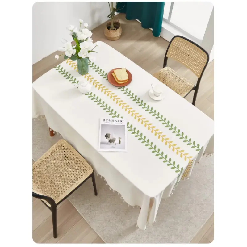 Tablecloths Rectangular Dining Table Tablecloths Embroidered Tablecloths Cotton and Linen Tablecloths Kitchen Tablecloths