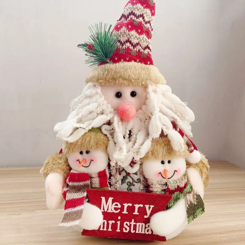 Christmas Standing Position Doll Gift Santa Claus Ornaments Snowman Elk Hotel Mall Decorations Party Supplies