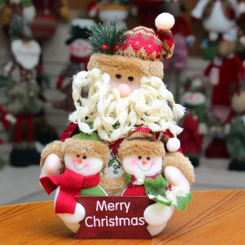 Christmas Standing Position Doll Gift Santa Claus Ornaments Snowman Elk Hotel Mall Decorations Party Supplies