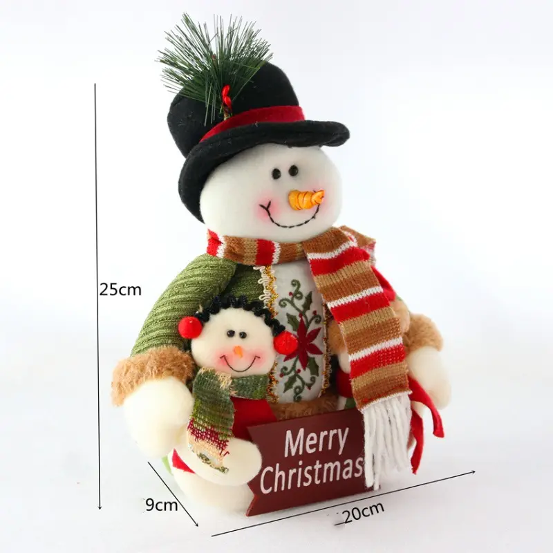 Christmas Standing Position Doll Gift Santa Claus Ornaments Snowman Elk Hotel Mall Decorations Party Supplies