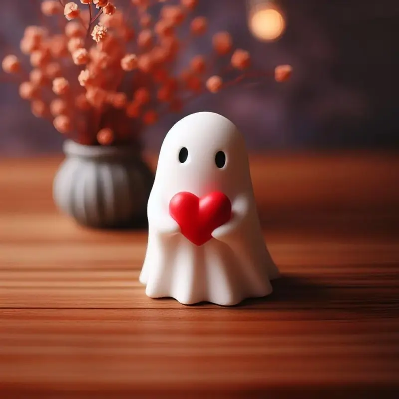 Middle Finger Cute Ghost Statue Ghosts Small Scary Ghost Figurines Halloween Home Decorations Coffee Table Centerpieces NEW