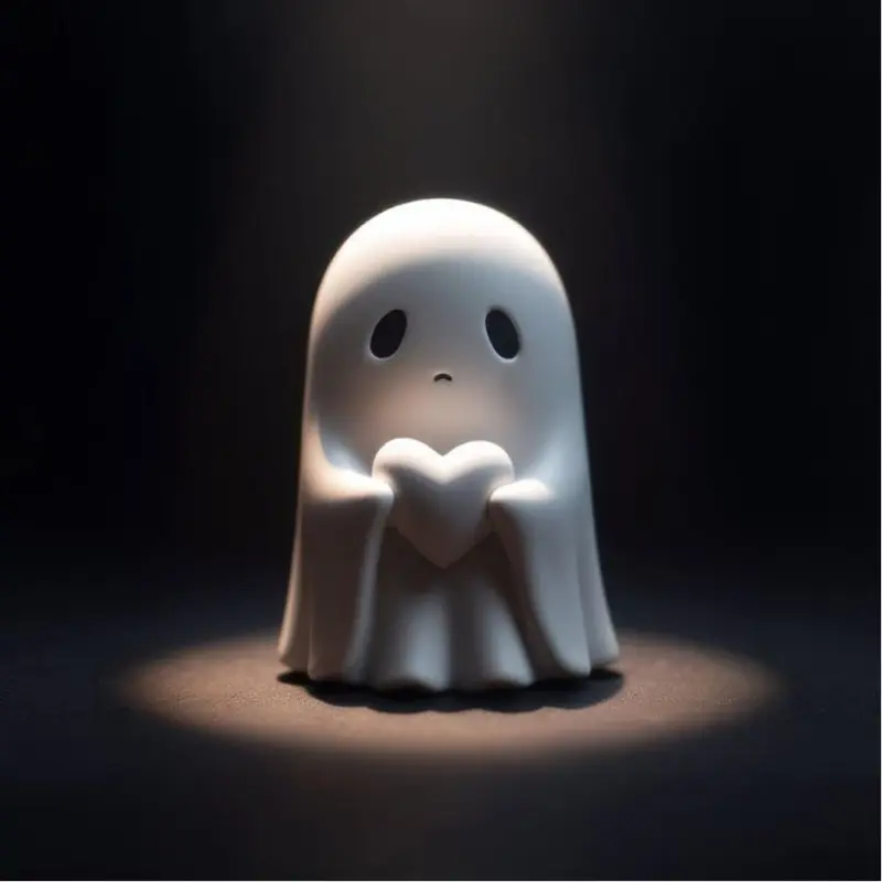 Middle Finger Cute Ghost Statue Ghosts Small Scary Ghost Figurines Halloween Home Decorations Coffee Table Centerpieces NEW