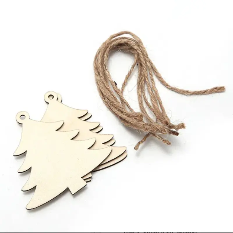 Wooden Christmas Tree Snowflakes Stars Diy Christmas Hanging Ornaments Pendant Table Confetti Christmas Home Decorations New