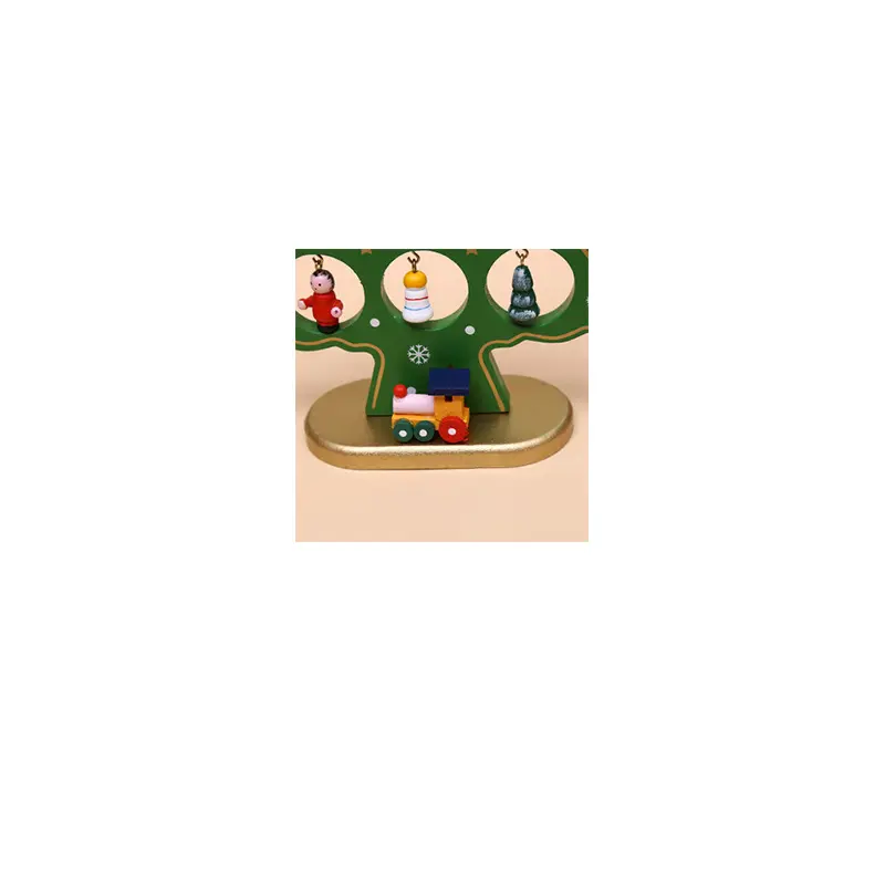 Mini Christmas Tree Decorations Wooden Desktop Christmas Tree Ornament Christmas Atmosphere Home Decor Xmas Ornaments Kids Gift