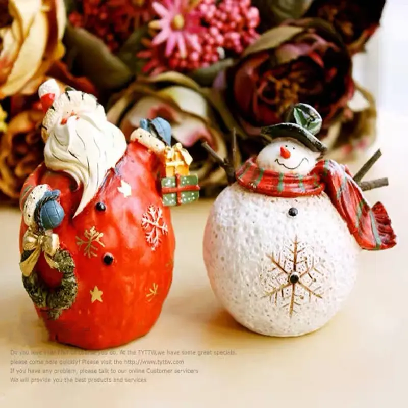 Goblins Santa Claus Ornaments Painting Resin Christmas Decorations Tabletop Scene Arrangement Figures Home Decor Items Figurine
