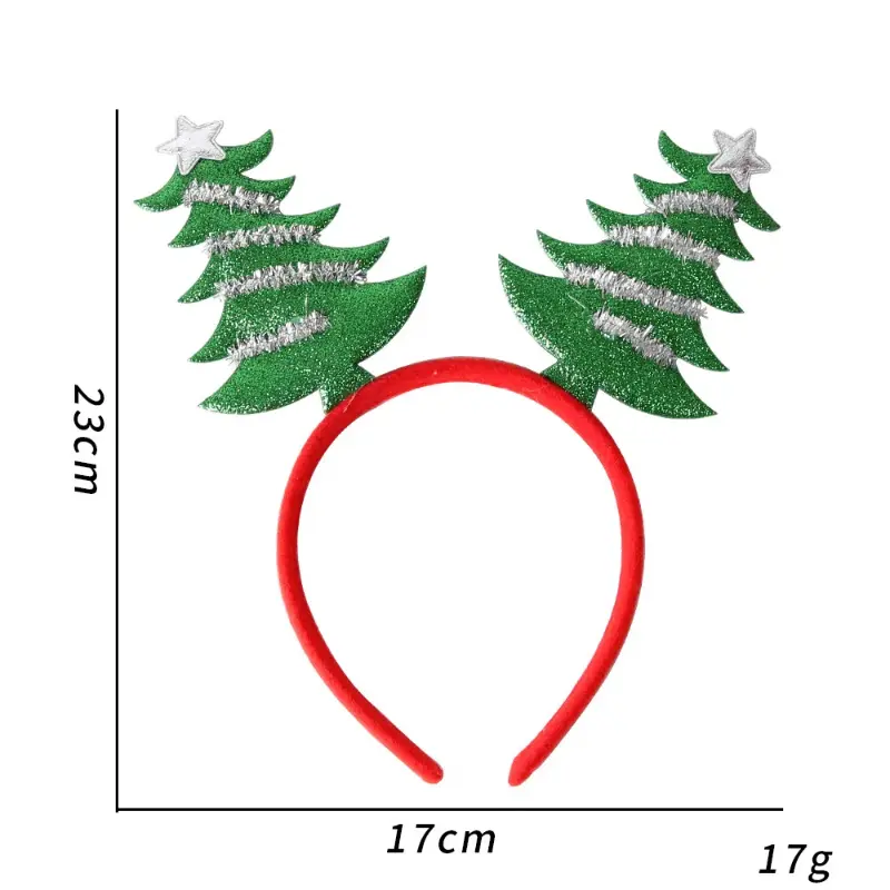 5Pcs Christmas Headbands Children Adult Hair Band Red Christmas Santa Claus Snowman Antlers Headband Xmas Decoration Girls Gifts