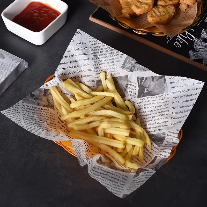 100PCS Sheets Baking Paper Food-Grade Anti-Oil Non-Stick Grease Paper Bread Sandwich Burger Fries Wrappers Bakeware