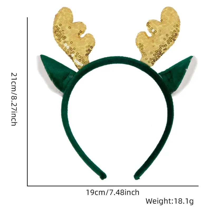 5Pcs Christmas Headbands Children Adult Hair Band Red Christmas Santa Claus Snowman Antlers Headband Xmas Decoration Girls Gifts