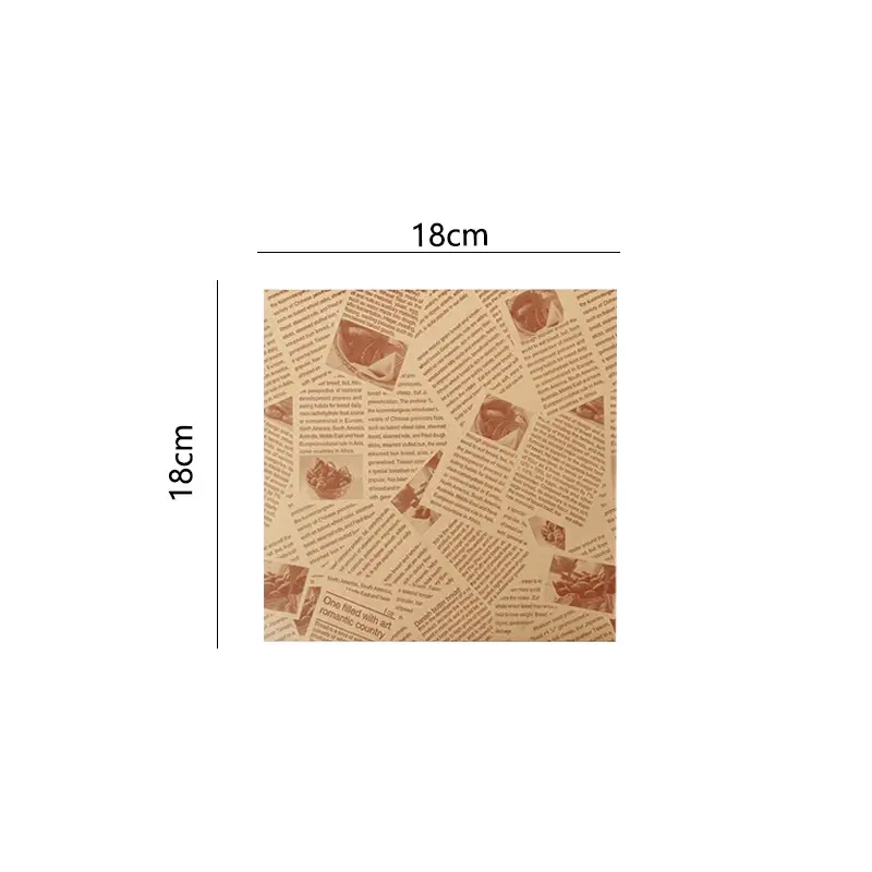 100PCS Sheets Baking Paper Food-Grade Anti-Oil Non-Stick Grease Paper Bread Sandwich Burger Fries Wrappers Bakeware