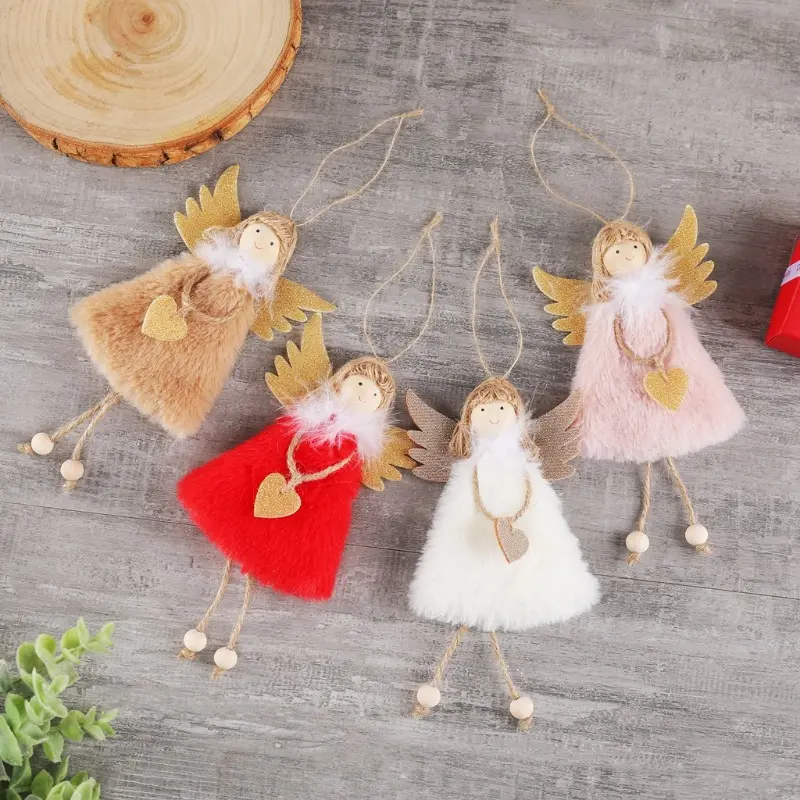 4 PCS Christmas Angel Dolls Merry Christmas Tree Decoration for Home Cristmas Xmas Navidad Natal Noel Gifts Happy New Year