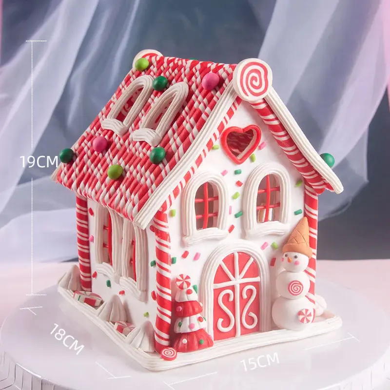 Christmas Dimensional Decoration Ornaments Christmas House Decorations Christmas Decoration Pendants for Soft Clay Houses