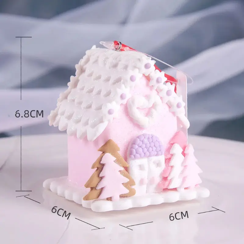 Christmas Dimensional Decoration Ornaments Christmas House Decorations Christmas Decoration Pendants for Soft Clay Houses