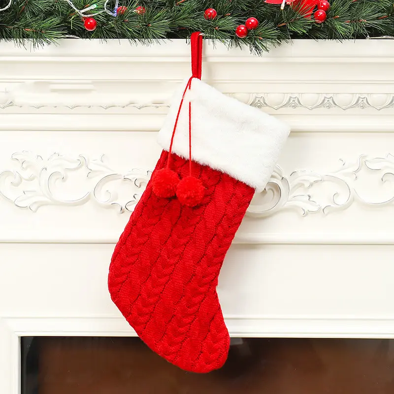 Christmas Stocking Santa Claus Candy Gift Bag Xmas Tree Hanging Pendant Decor Christmas Stockings For Home Xmas Gift