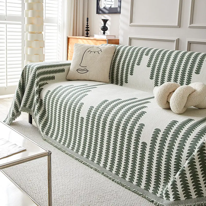 Thin Soft Chenille Sofa Towel Non Slip One Piece Full Cover Sofa Cushion Cover Luxury Four Season Universal Sofa Cover