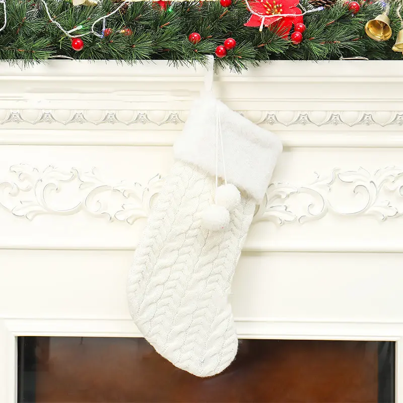 Christmas Stocking Santa Claus Candy Gift Bag Xmas Tree Hanging Pendant Decor Christmas Stockings For Home Xmas Gift