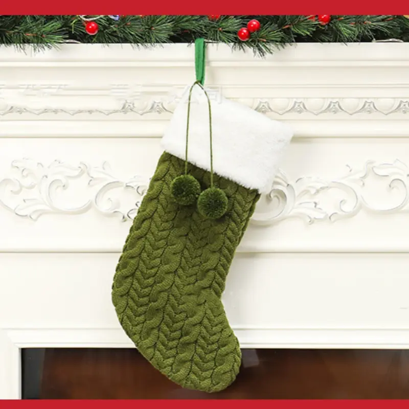 Christmas Stocking Santa Claus Candy Gift Bag Xmas Tree Hanging Pendant Decor Christmas Stockings For Home Xmas Gift