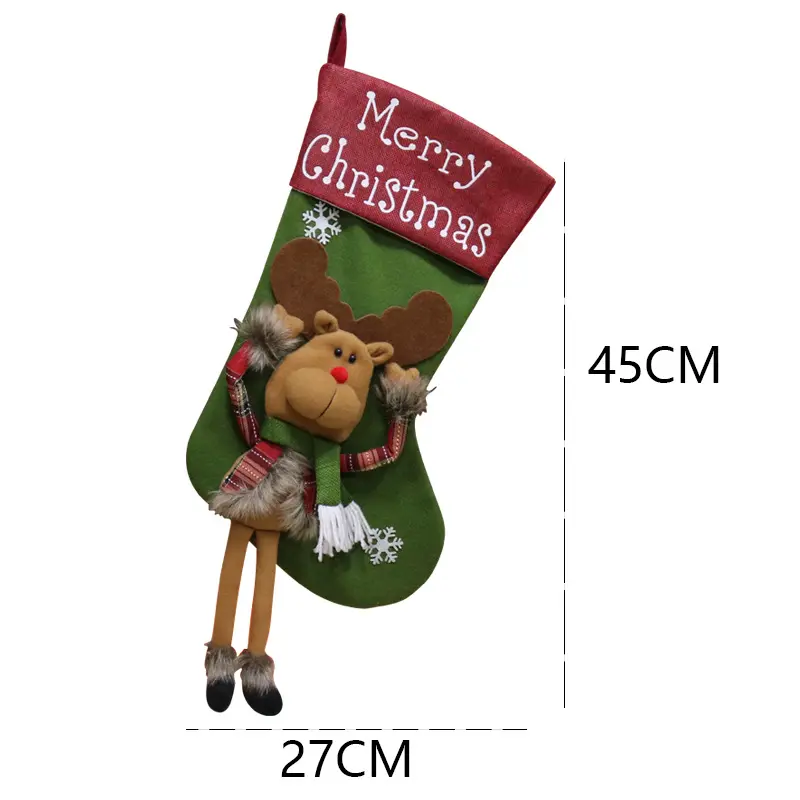 New Christmas Decorations Christmas Tree Pendant Christmas Socks Children's Gift Candy Bag Scene Dress Up Socks Pendant