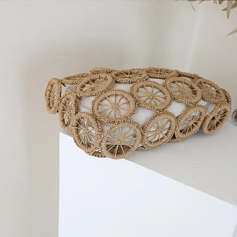 Rattan Hollow Straw Bags Wicker Woven Handmade Handbags Summer Women Fashion Beach Travel Shoulder Bags Casual Lady Purses