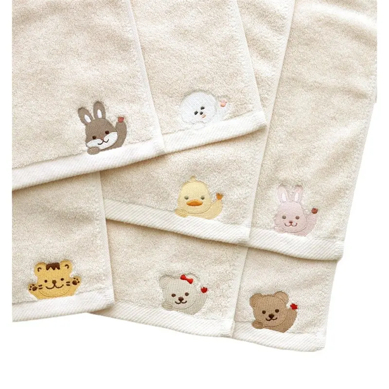 Korean Burp Cloths for Babies Cute Cartoon Baby Drool Towels Soft Cotton Absorbent Newborn Baby Face Square Towels