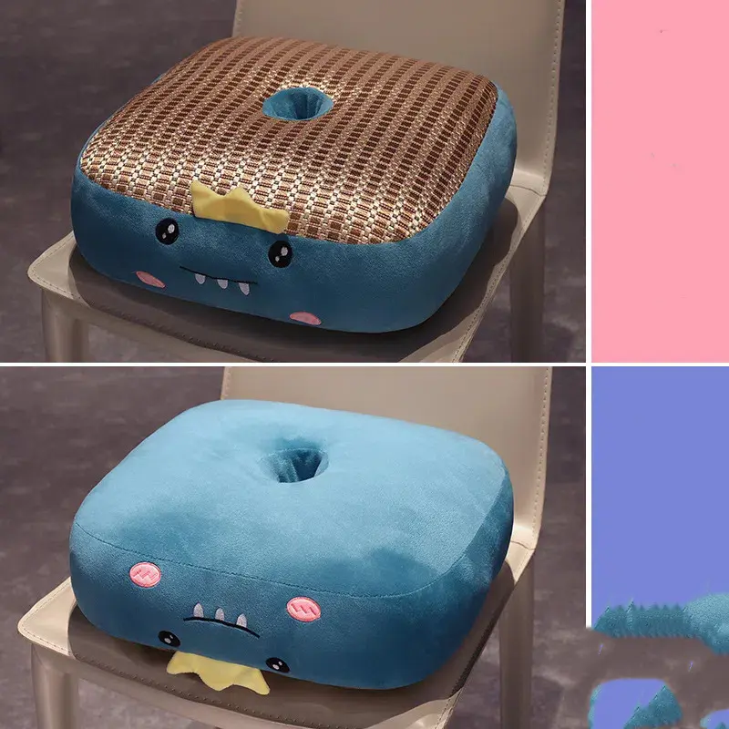 Summer Ice Rattan Mat Futon Cushion Lazy Sitting Pier Home Bedroom Carpet Fart Pad Car seat Children Thickened Seat Cushion