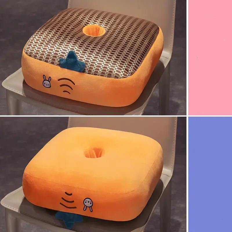 Summer Ice Rattan Mat Futon Cushion Lazy Sitting Pier Home Bedroom Carpet Fart Pad Car seat Children Thickened Seat Cushion