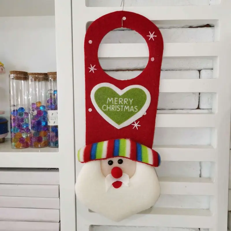 Christmas Pendant Santa/Snowman/Reindeer Door Wall Hanging Ornaments Xmas Tree Party Decorations Festival Navidad