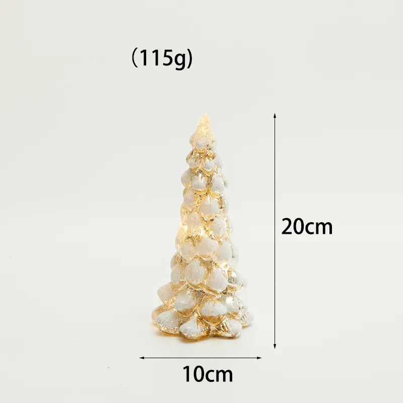 Glass Christmas Tree Christmas Ornament Desktop Decoration Luminous Night Light Home Decoration Props Christmas Gifts